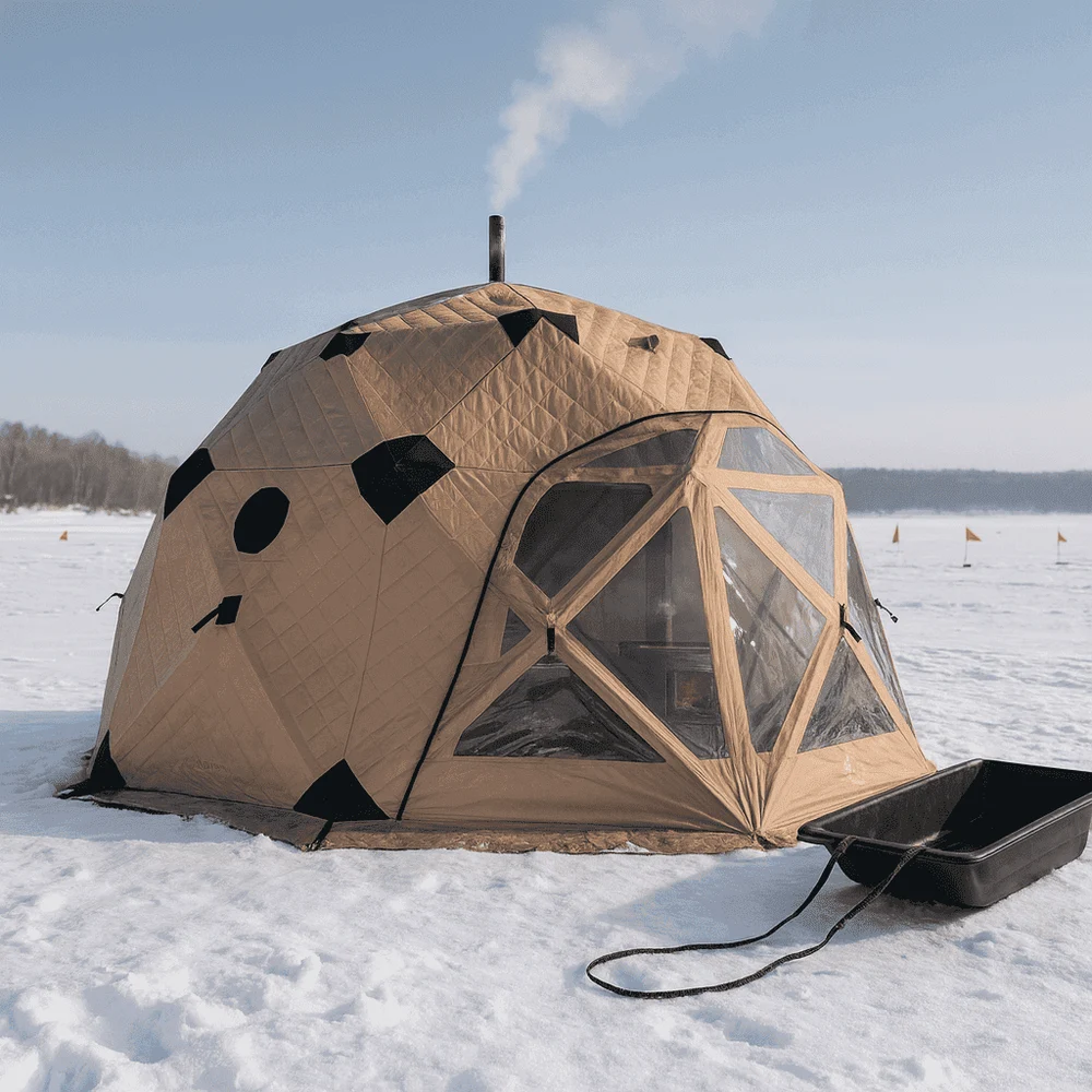 Современная кемпингово-рыболовная палатка 